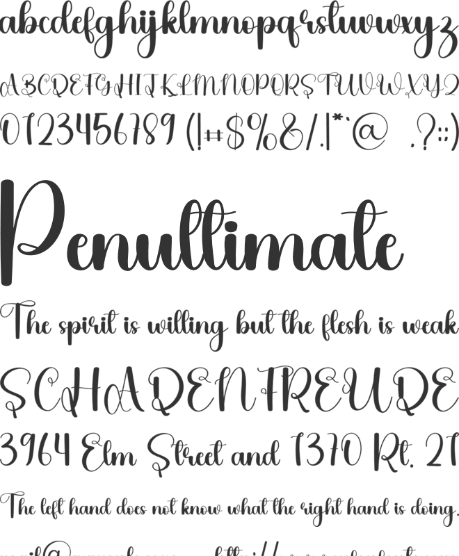 Clasmate font preview