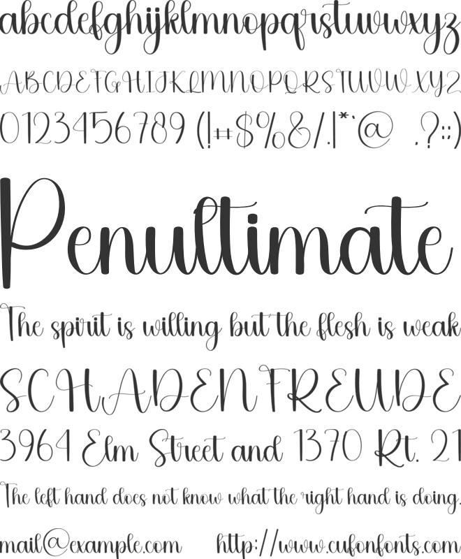 Winter Cloud font preview