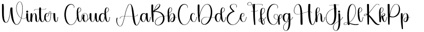 Winter Cloud font