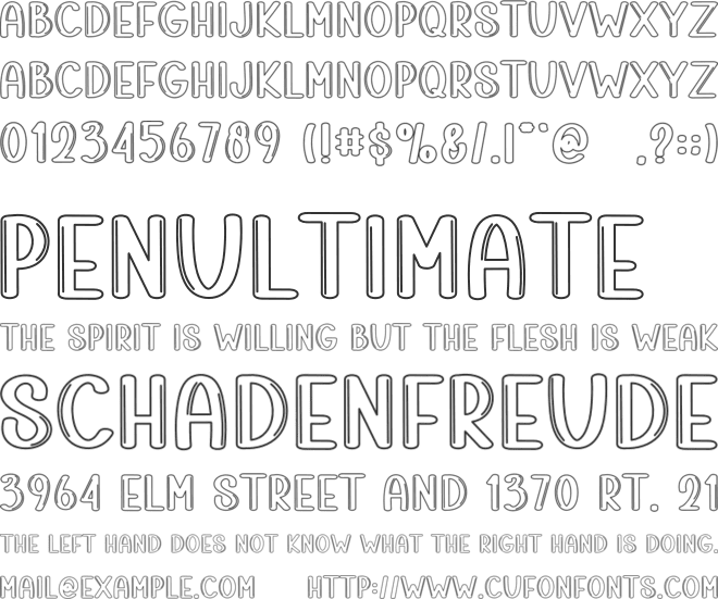 Tittle Valentine font preview