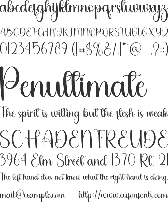 Winter Weak font preview