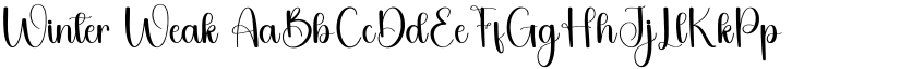 Winter Weak font