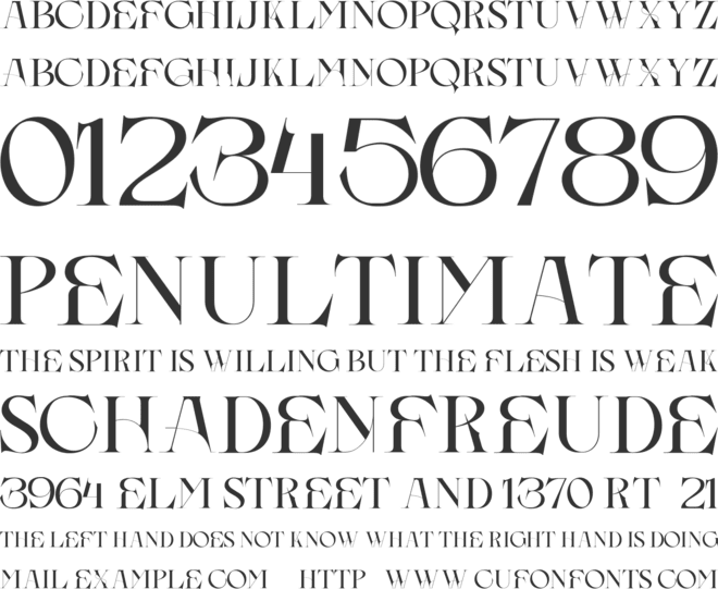 Noctisvain font preview