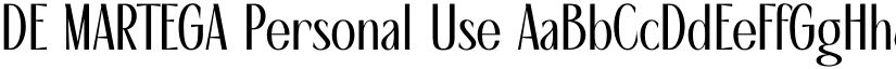 DE MARTEGA Personal Use font