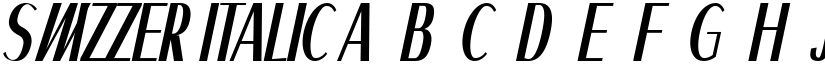 SWIZZER ITALIC font