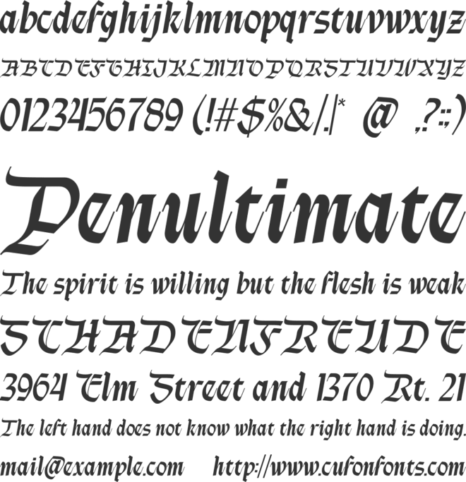 Micky Rinse font preview