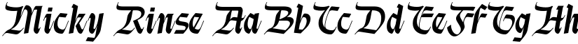 Micky Rinse font