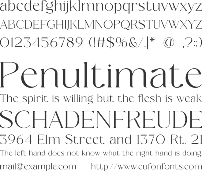 Rahena font preview
