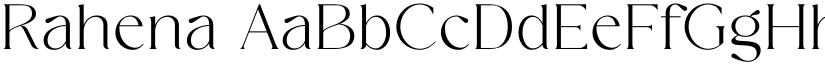 Rahena font