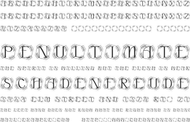 Crestelle Monogram font preview