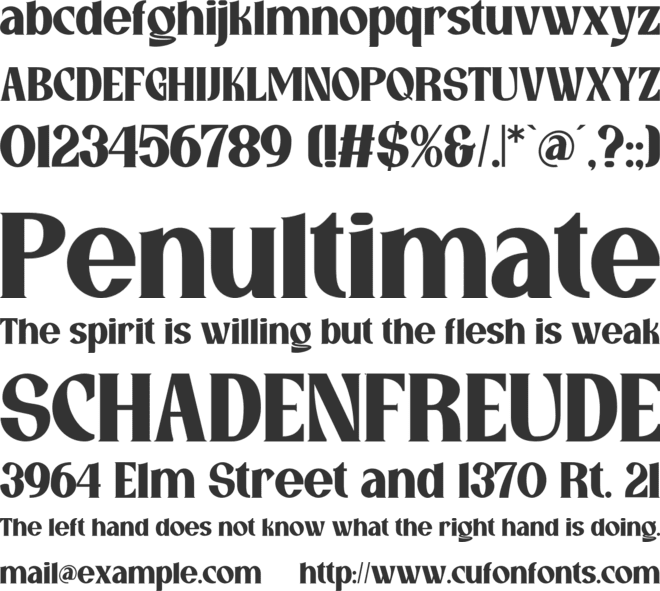 Lumiare font preview