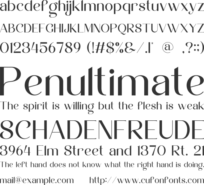 Blinery font preview