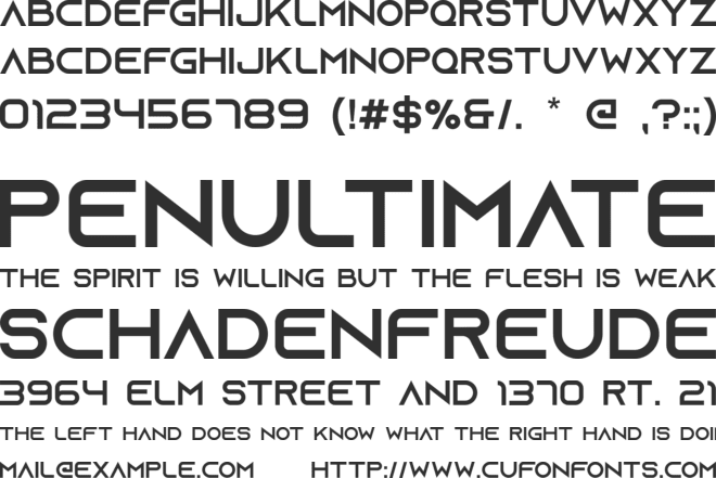 Azonix font preview