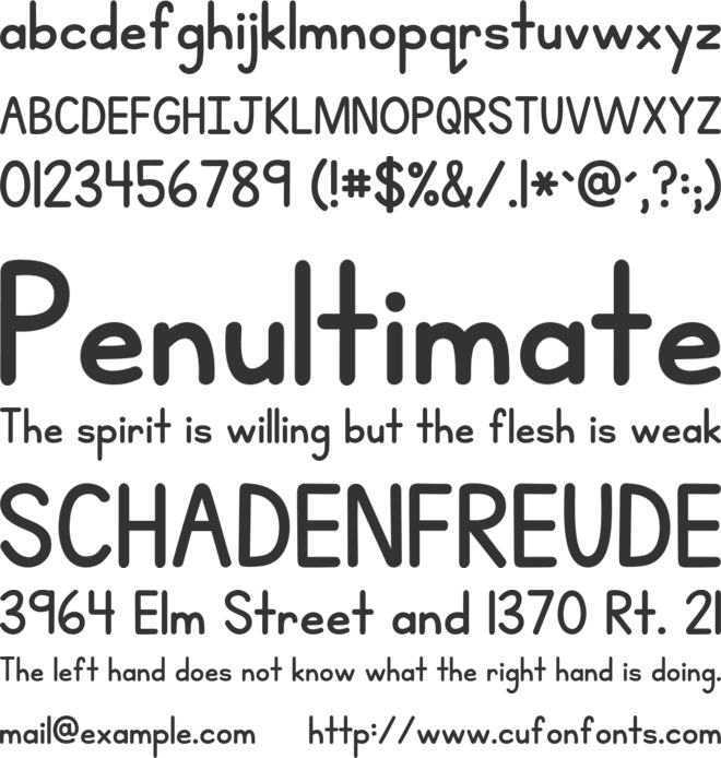 KG Teacher Created font preview