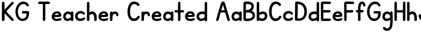 KG Teacher Created font