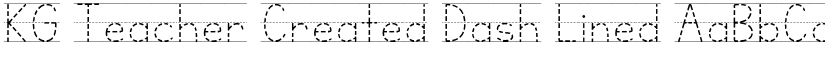 KG Teacher Created Dash Lined font