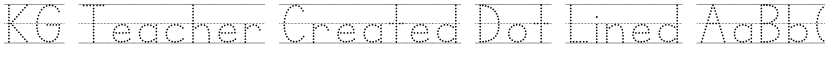 KG Teacher Created Dot Lined font