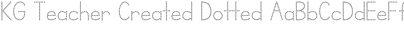 KG Teacher Created Dotted font