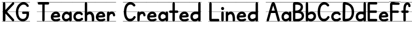 KG Teacher Created Lined font
