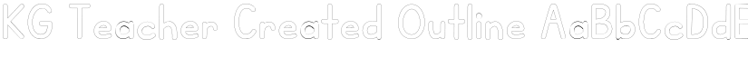 KG Teacher Created Outline font