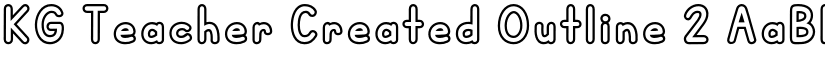 KG Teacher Created Outline 2 font