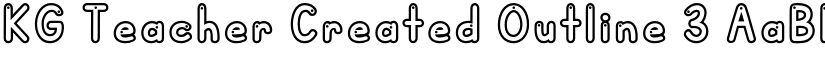 KG Teacher Created Outline 3 font