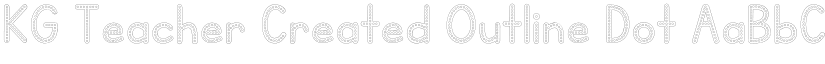 KG Teacher Created Outline Dot font