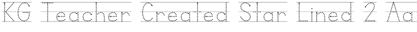 KG Teacher Created Star Lined 2 font