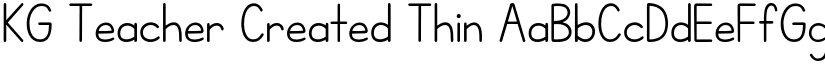 KG Teacher Created Thin font