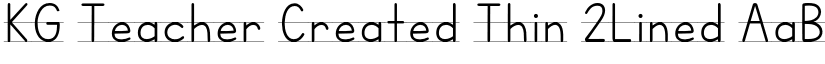 KG Teacher Created Thin 2Lined font