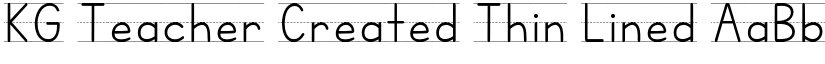 KG Teacher Created Thin Lined font
