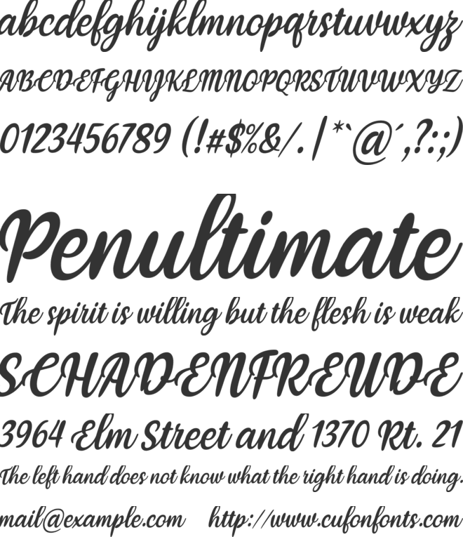 Veni font preview