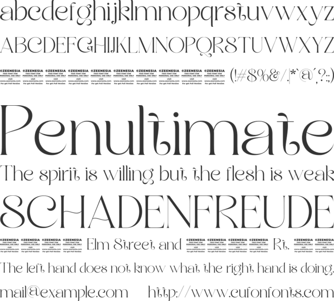 Bright Glitten Personal Use Only font preview