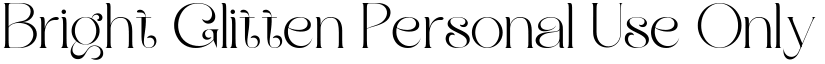 Bright Glitten Personal Use Only font