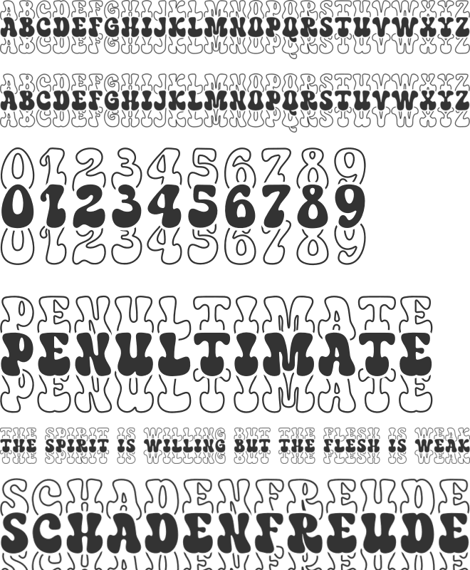 Vintage Stacked font preview