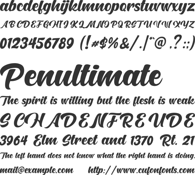 Hunters font preview