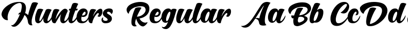 Hunters Regular font