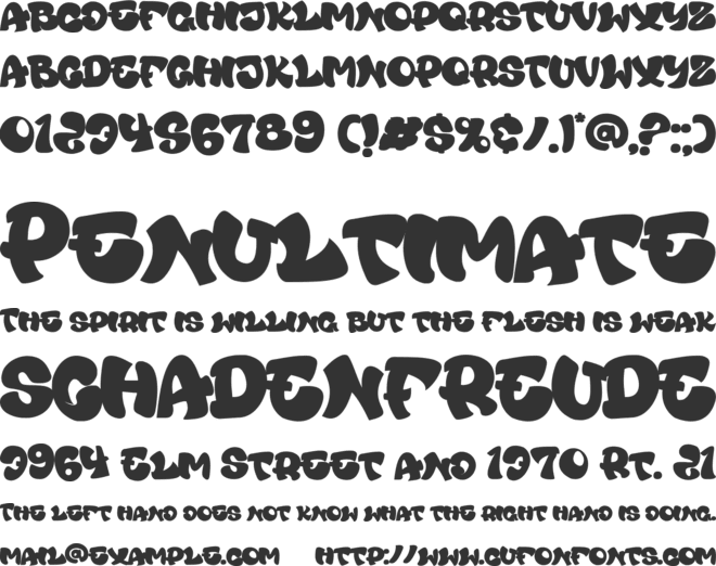 Beluga Road font preview