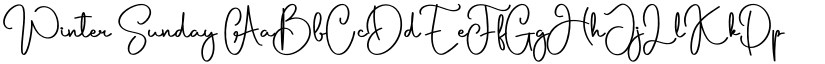 Winter Sunday font