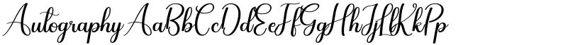 Autography font