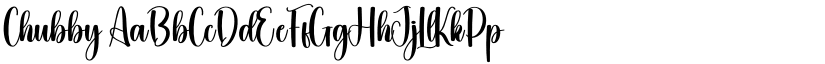 Chubby font