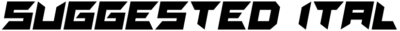 Suggested Italic font