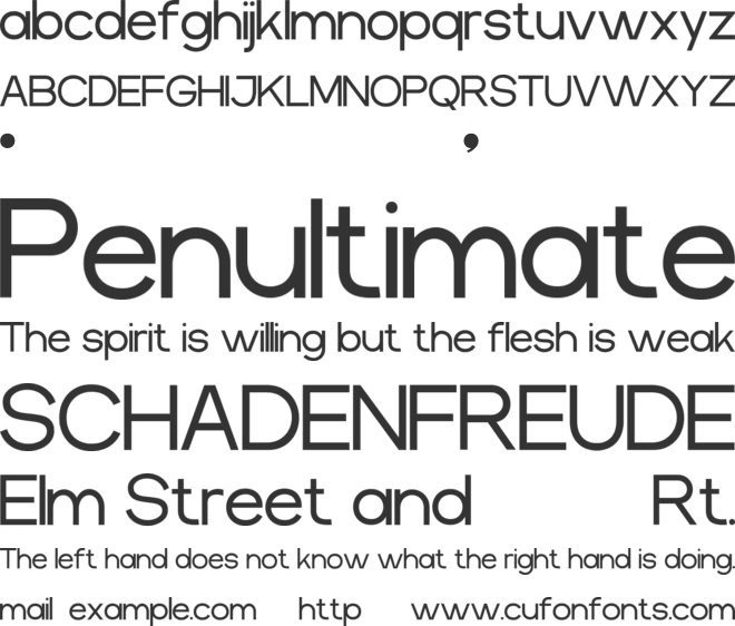 DECTONE font preview