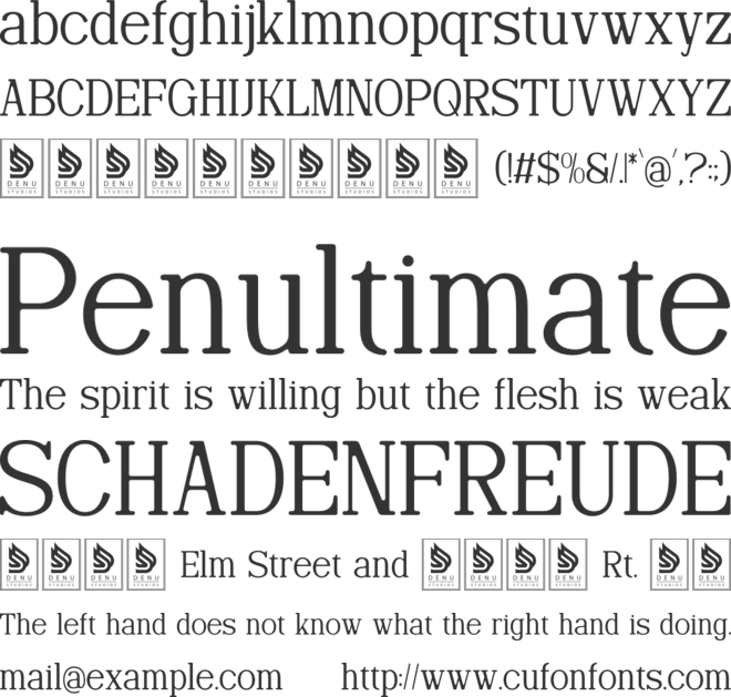 Defilao Vertes font preview