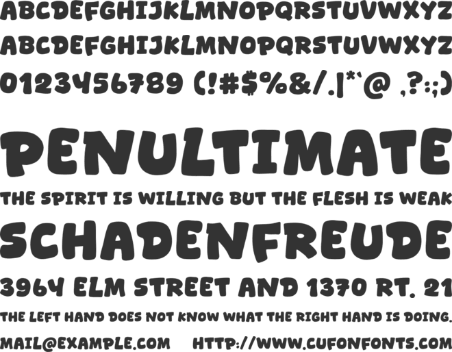 Short Pics font preview