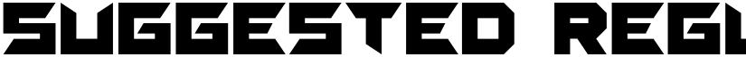 Suggested Regular font