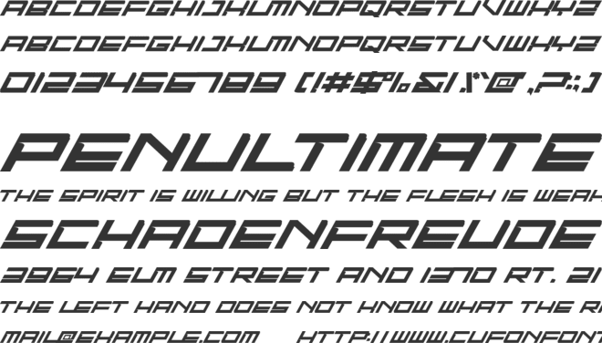FAST RACER font preview