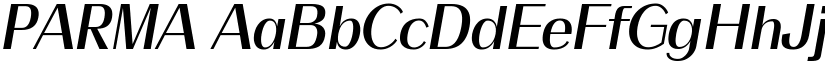 PARMA font