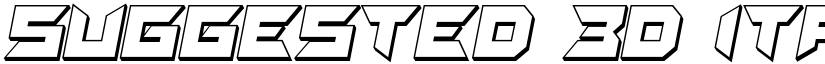 Suggested 3D Italic font
