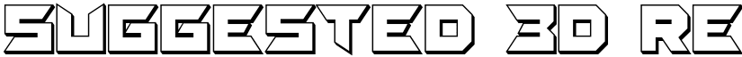 Suggested 3D Regular font